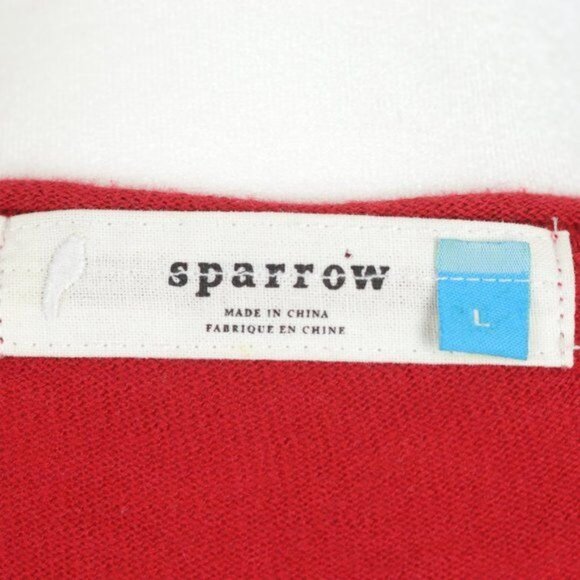 Sparrow by Anthropologie Women's Large Red Cashmere Blend Button Up Cardigan - Picture 5 of 6